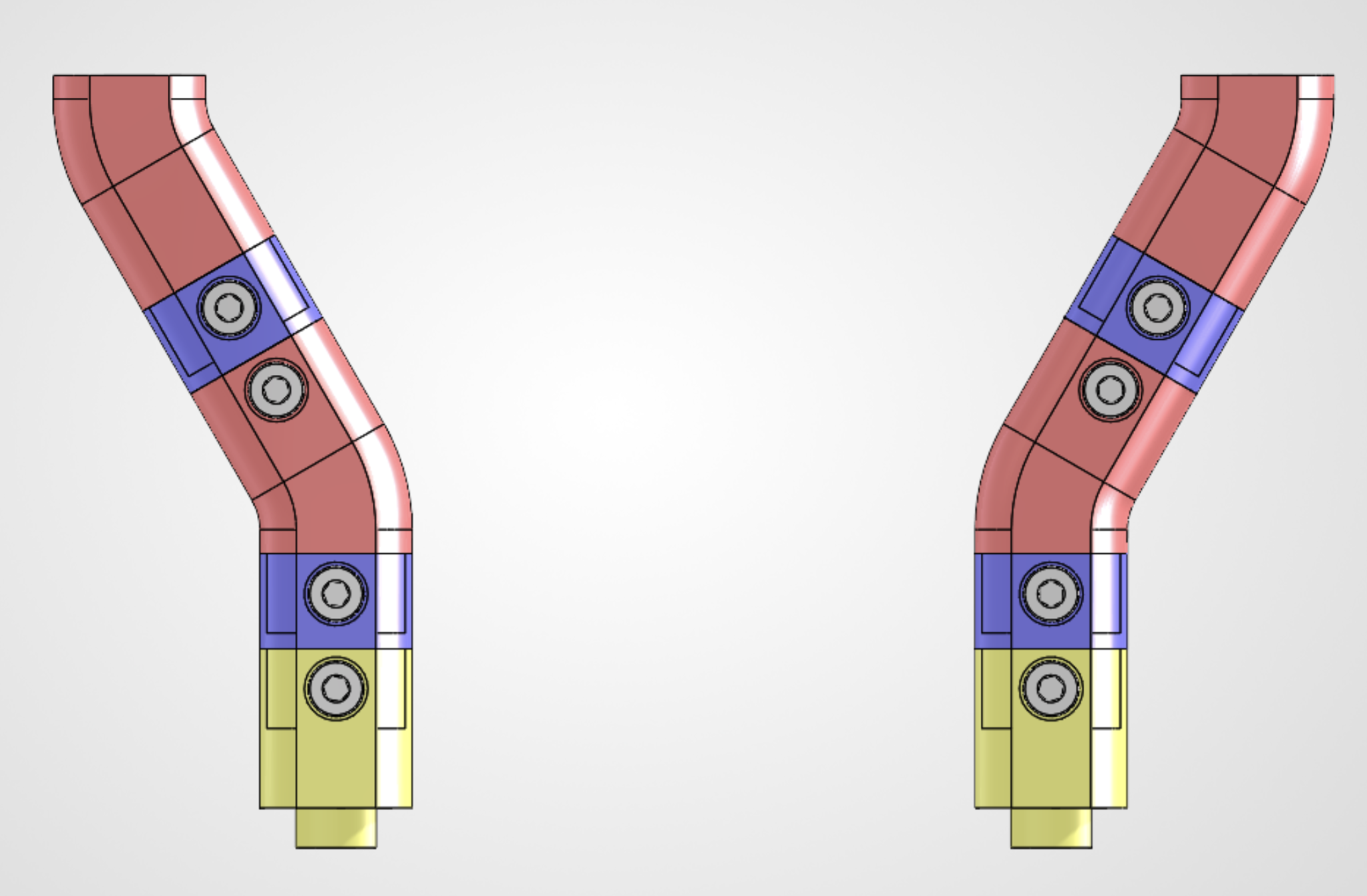 SolidWorks assembly of modular aerobar positioning system